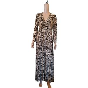 MaxiDress Animal print size L spandex belt womens